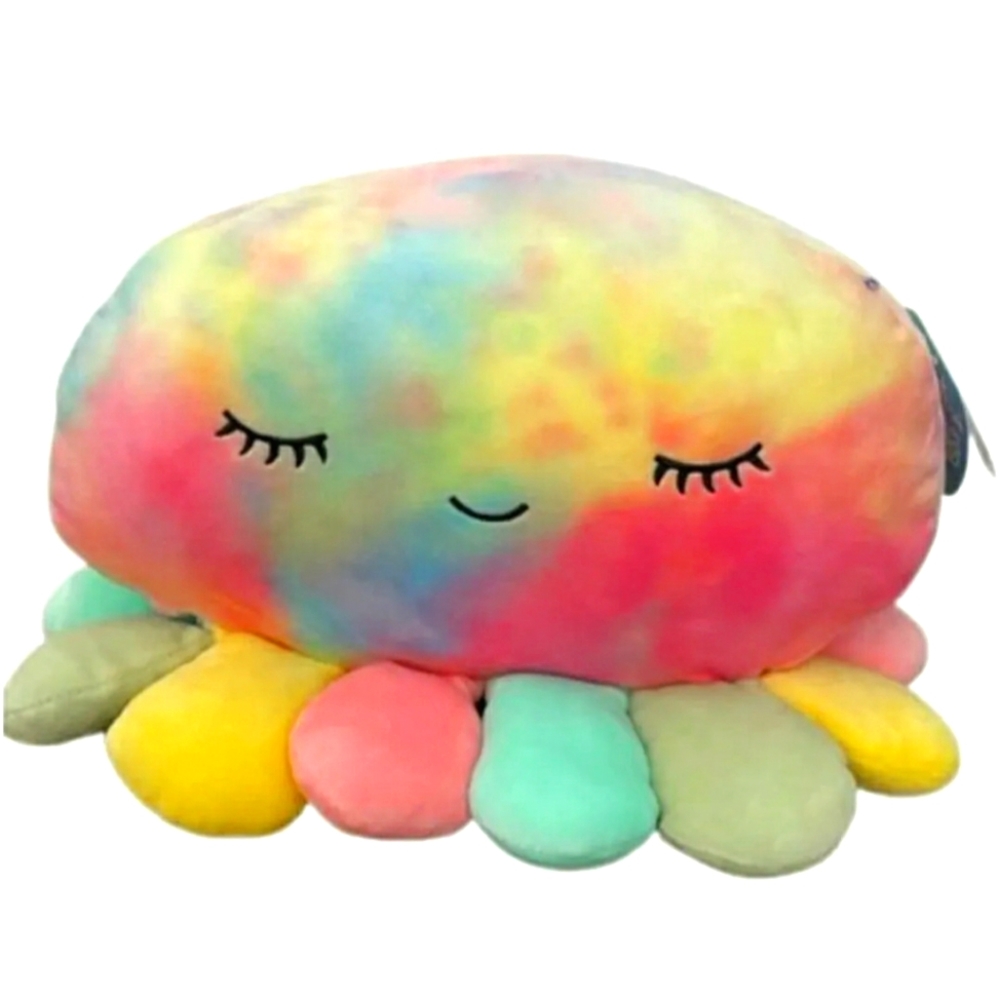 Squishmallows 12" Stackables Opal the Tie-Dye Octopus Plush Toy & Pillow NWT